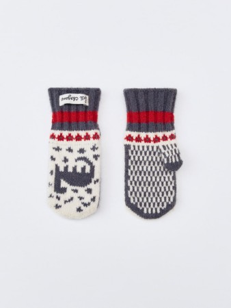 вязаные варежки для мальчиков фотография