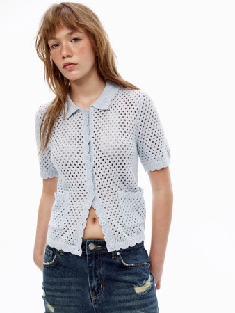 вязаный ажурный кардиган из линейки  young фотография