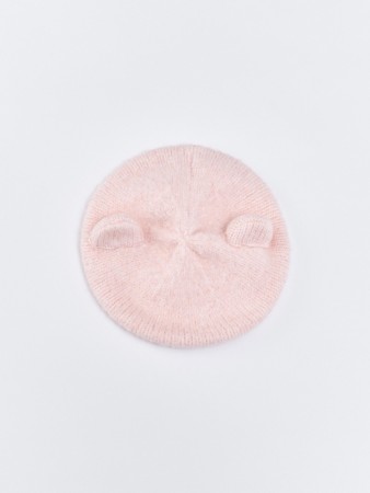 вязаный берет с ушками для девочек - офферы для девочек 