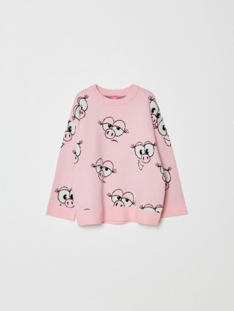 вязаный джемпер для девочек  x смешарики - детская одежда, обувь и аксессуары жаккардовая 