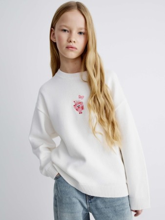 вязаный джемпер для девочек  x смешарики фотография