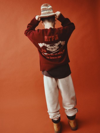 вязаный джемпер для мальчиков  x союзмультфильм - детская одежда жаккардовая 