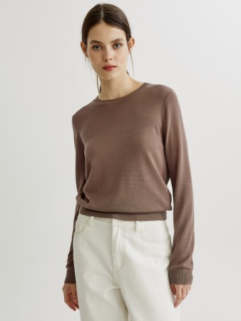 вязаный джемпер из тенселя и шерсти премиум качества - женские джемперы, свитеры и кардиганы