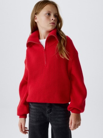 вязаный джемпер на молнии для девочек - детские джемперы