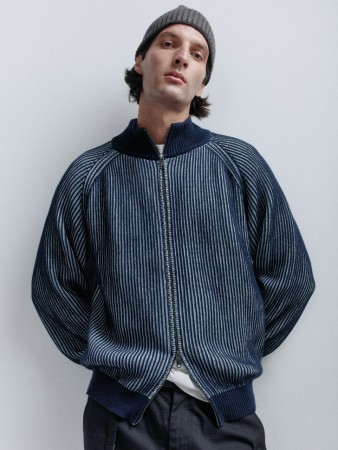 вязаный джемпер на молнии - мужская одежда двухсторонняя