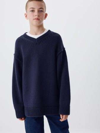 вязаный джемпер оверсайз для мальчиков - детские джемперы российские 