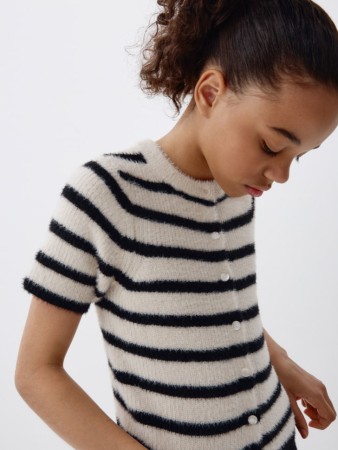 вязаный джемпер с коротким рукавом для девочек - детская одежда, обувь и аксессуары для всех возрастов для школы 