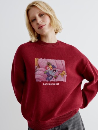 вязаный джемпер с принтом  x союзмультфильм фотография