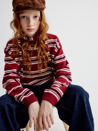 вязаный джемпер с шарфом для девочек - детская одежда, обувь и аксессуары для всех возрастов свободная 