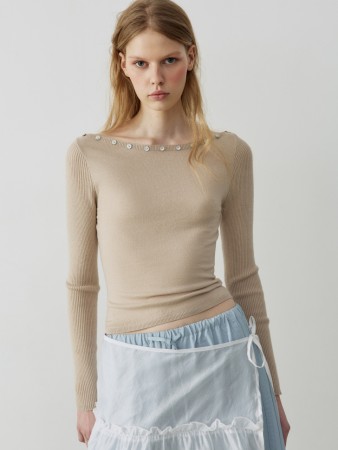 вязаный джемпер с содержанием шерсти из линейки  young фотография