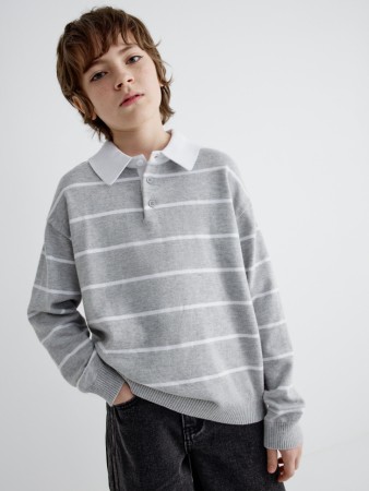 вязаный джемпер с воротником детский - детская одежда для детей 