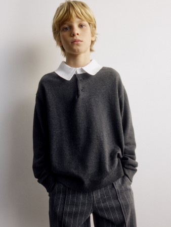 вязаный джемпер с воротником детский - детские джемперы, свитеры и кардиганы с воротом 