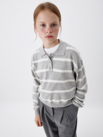 вязаный джемпер с воротником поло для девочек - детская одежда, обувь и аксессуары для всех возрастов с воротом 