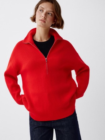 вязаный джемпер с воротником-стойкой на молнии - джемперы, свитеры и кардиганы с воротом 