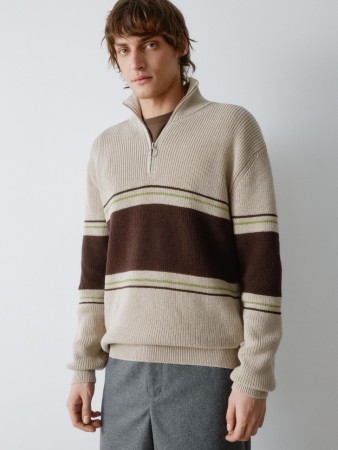 вязаный джемпер с воротом на молнии - мужская одежда, обувь и аксессуары