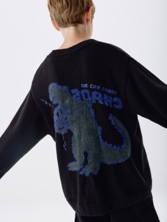 вязаный кардиган оверсайз для мальчиков - детская одежда для детей 