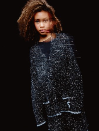 вязаный кардиган с люрексом для девочек - детские джемперы, свитеры и кардиганы