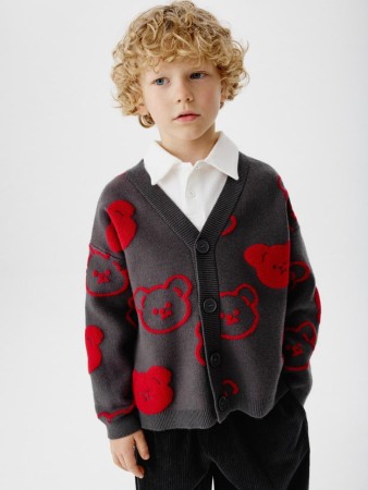 вязаный кардиган с принтом детский - детская одежда, обувь и аксессуары для всех возрастов трикотажная 
