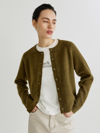 вязаный кардиган с содержанием шерсти - женская одежда, обувь и аксессуары sela 