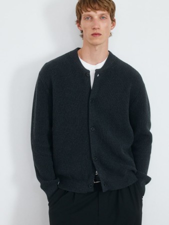 вязаный кардиган с воротником-стойкой - мужская одежда, обувь и аксессуары