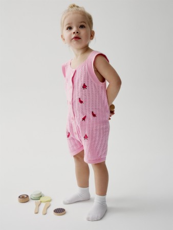 вязаный комбинезон для малышей - детские комбинезоны без рукавов 