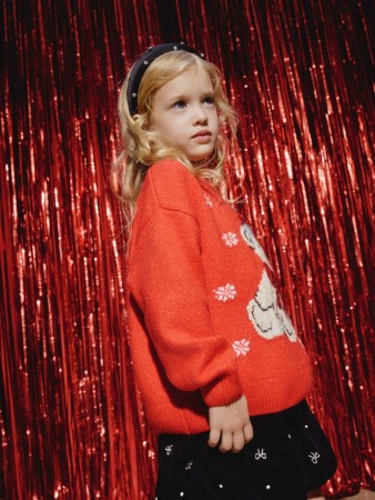 вязаный новогодний джемпер для девочек - детская одежда, обувь и аксессуары для всех возрастов из люрекса 