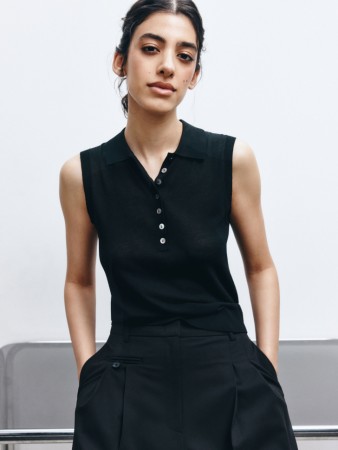 вязаный топ из смесового лиоцелла премиум качества - женские топы и майки перламутровые 