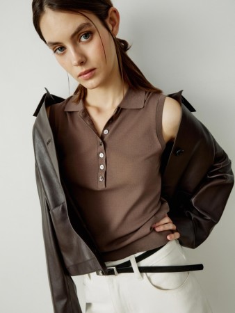 вязаный топ из смесового лиоцелла премиум качества - женские топы и майки