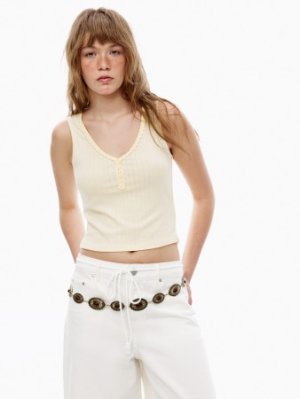 вязаный топ с кружевом из линейки  young - детская одежда, обувь и аксессуары для всех возрастов российская 