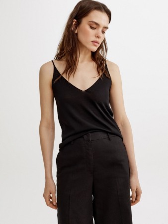 вязаный топ с содержанием шелка премиум качества - женские топы и майки