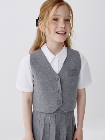 вязаный жилет на пуговицах для девочек - детская одежда, обувь и аксессуары для всех возрастов прямая 