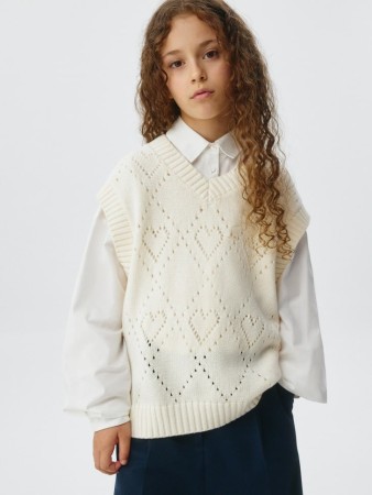 вязаный жилет оверсайз для девочек - детская одежда, обувь и аксессуары для всех возрастов для школы 