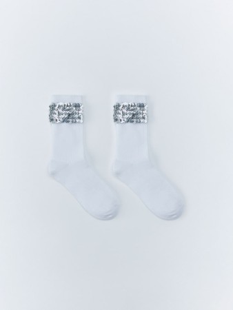 высокие носки с пайетками для девочек - носки, чулки и колготки с пайетками 