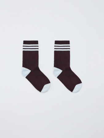 высокие носки с полосками - носки хлопковые 