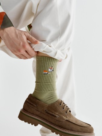 высокие носки с вышивкой из коллекции art people с алексеем ланцевым - носки морские 