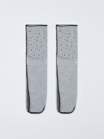 высокие носки со стразами для девочек - носки, чулки и колготки sela 