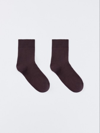 высокие носки в рубчик - носки женские 