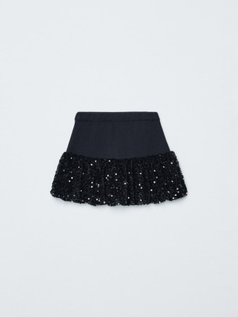 юбка-баллон с декором из пайеток для девочек фотография