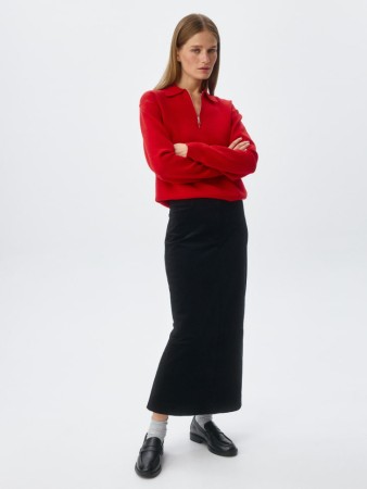 юбка макси из вельвета - женские юбки хлопковые 