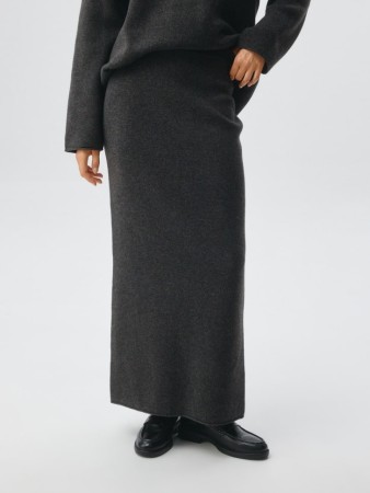 юбка макси с содержанием ангоры и шерсти - женские юбки женские 