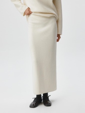 юбка макси с содержанием ангоры и шерсти - женская одежда