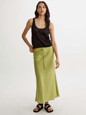 юбка миди из льна - женские юбки российские 