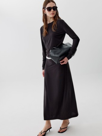 юбка миди из смесовой вискозы фотография