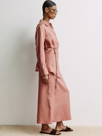 юбка миди из тенселя и льна премиум качества фотография