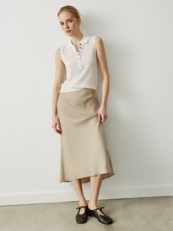 юбка миди из ткани купро с вискозой премиум качества фотография