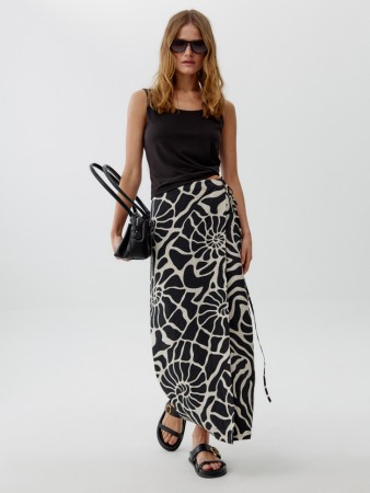 юбка миди на запах из смесовой вискозы - женские юбки российские 