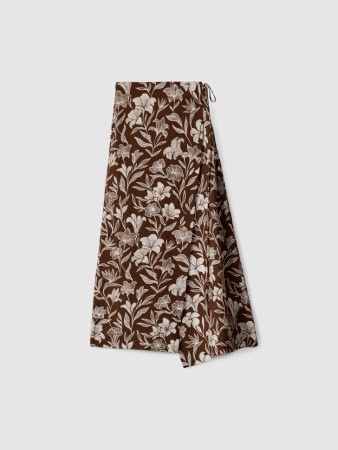 юбка миди на запах из смесовой вискозы - женские юбки российские 