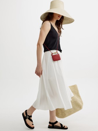 юбка миди с клиньями из хлопка и вискозы - женские юбки российские 