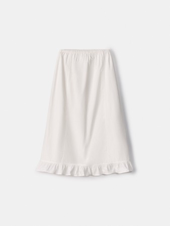 юбка миди с оборкой из хлопка фотография