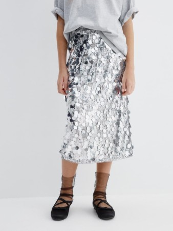 юбка миди с пайетками для девочек фотография